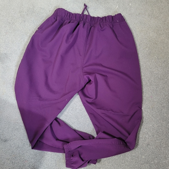 SCRUBSTAR jogger style scrub pants in eggplant purple size L - Picture 2 of 4